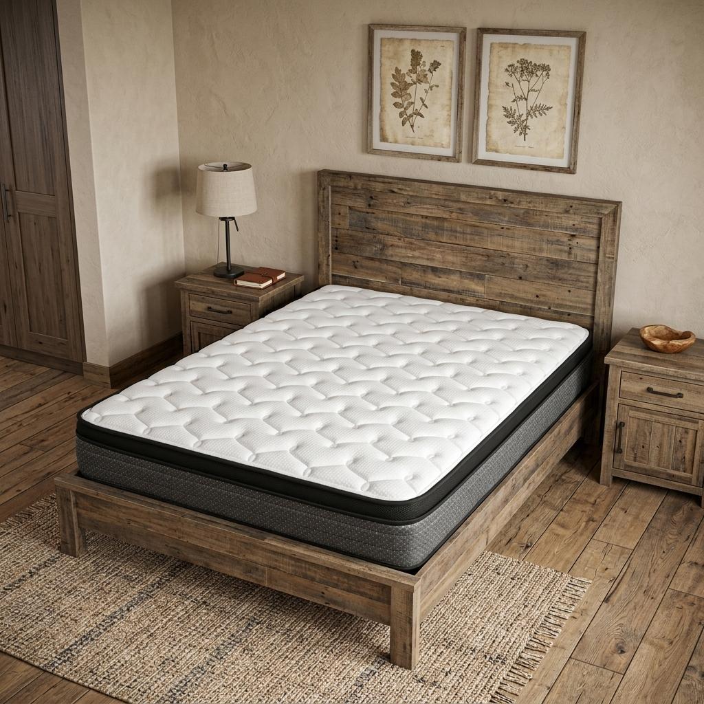 746802 9 in. Queen Size Foam Medium Euro Top Foam Mattress