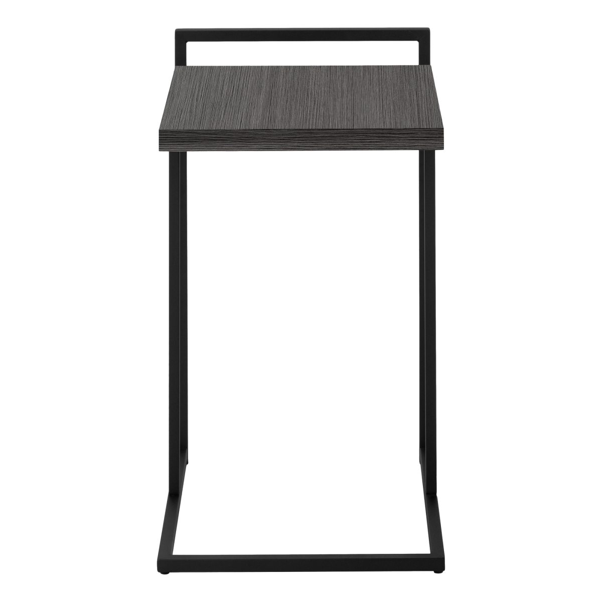 489685 27 in. Dark Gray & Black Wood & Iron End Table
