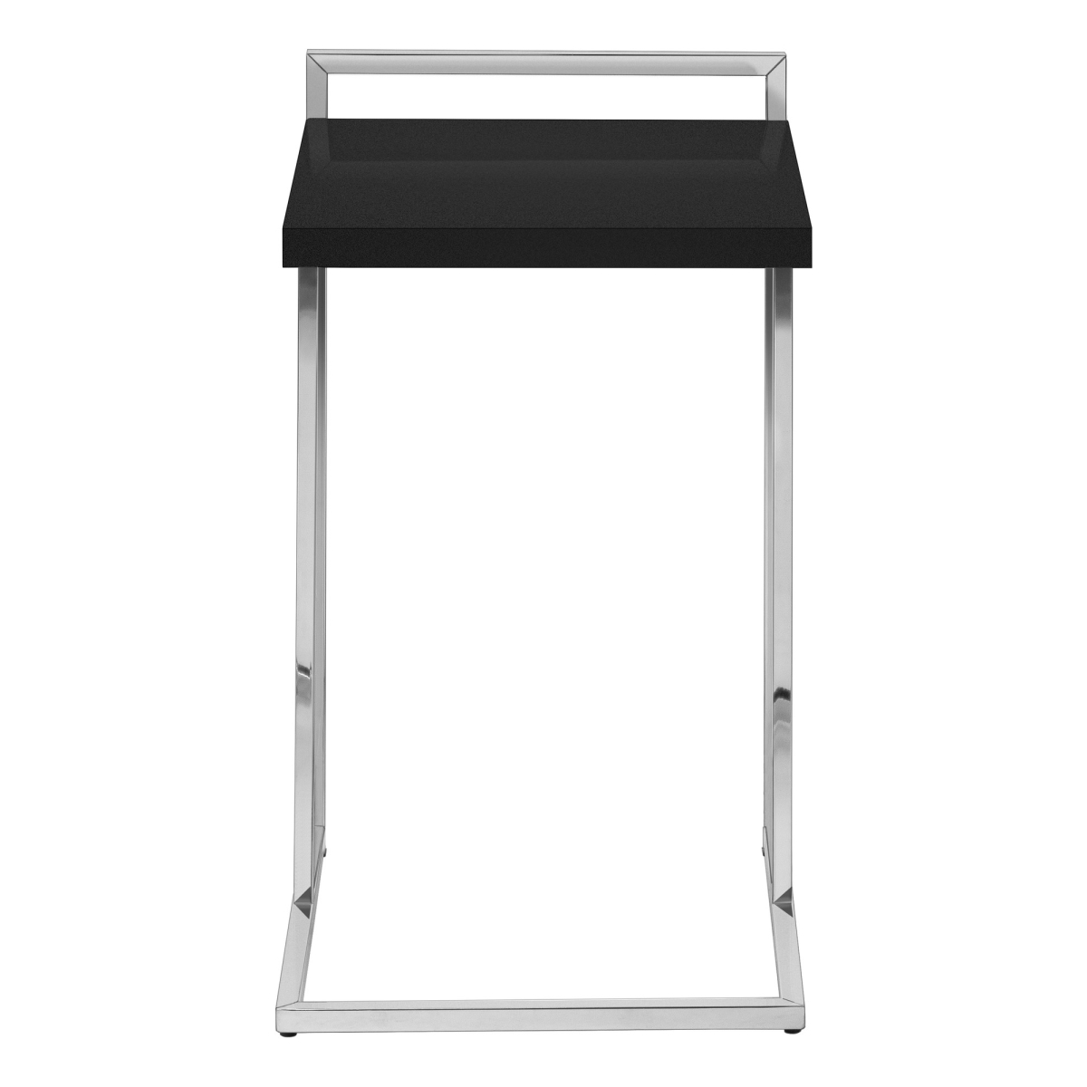 489694 27 in. Black & Silver Wood & Iron End Table