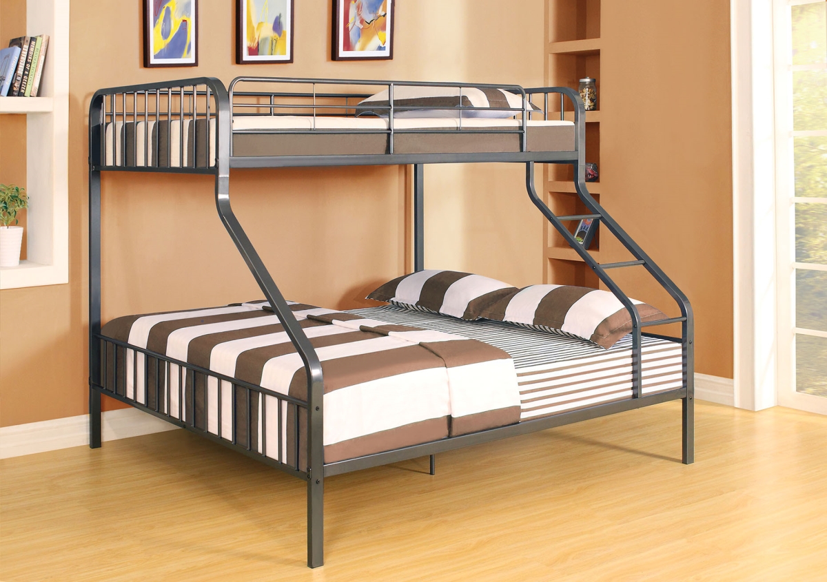 Caius Twin XL & Queen Bunk Bed Gunmetal