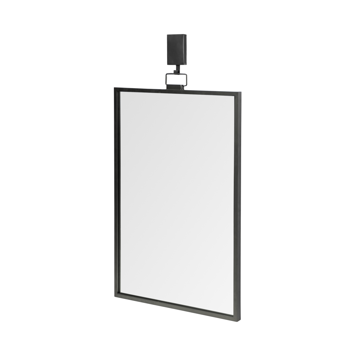 Rectangular Black Metal Frame Wall Mirror
