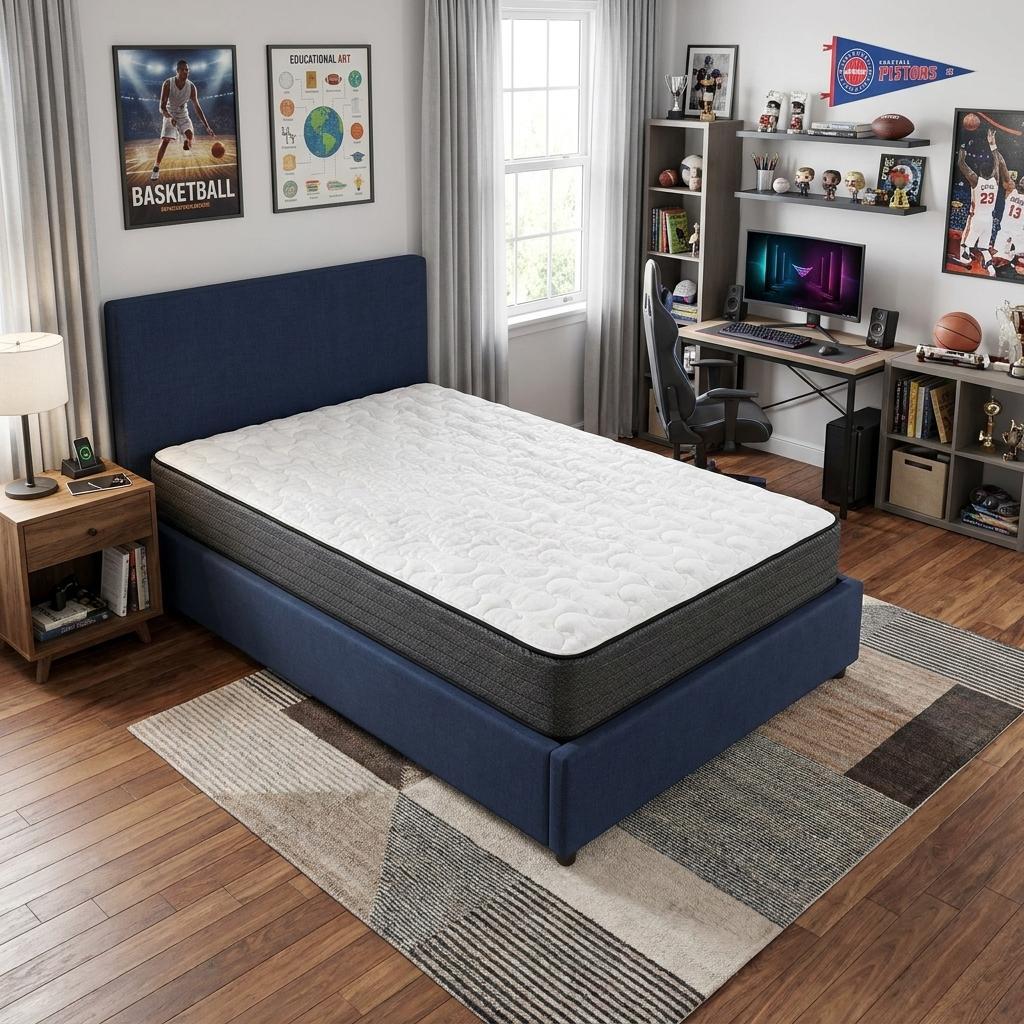 746944 10 in. Twin Size Foam Medium Hybrid Mattress