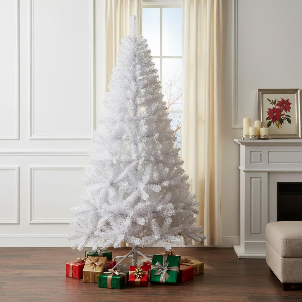 713021 White Full Pine Christmas Tree - 7 ft.