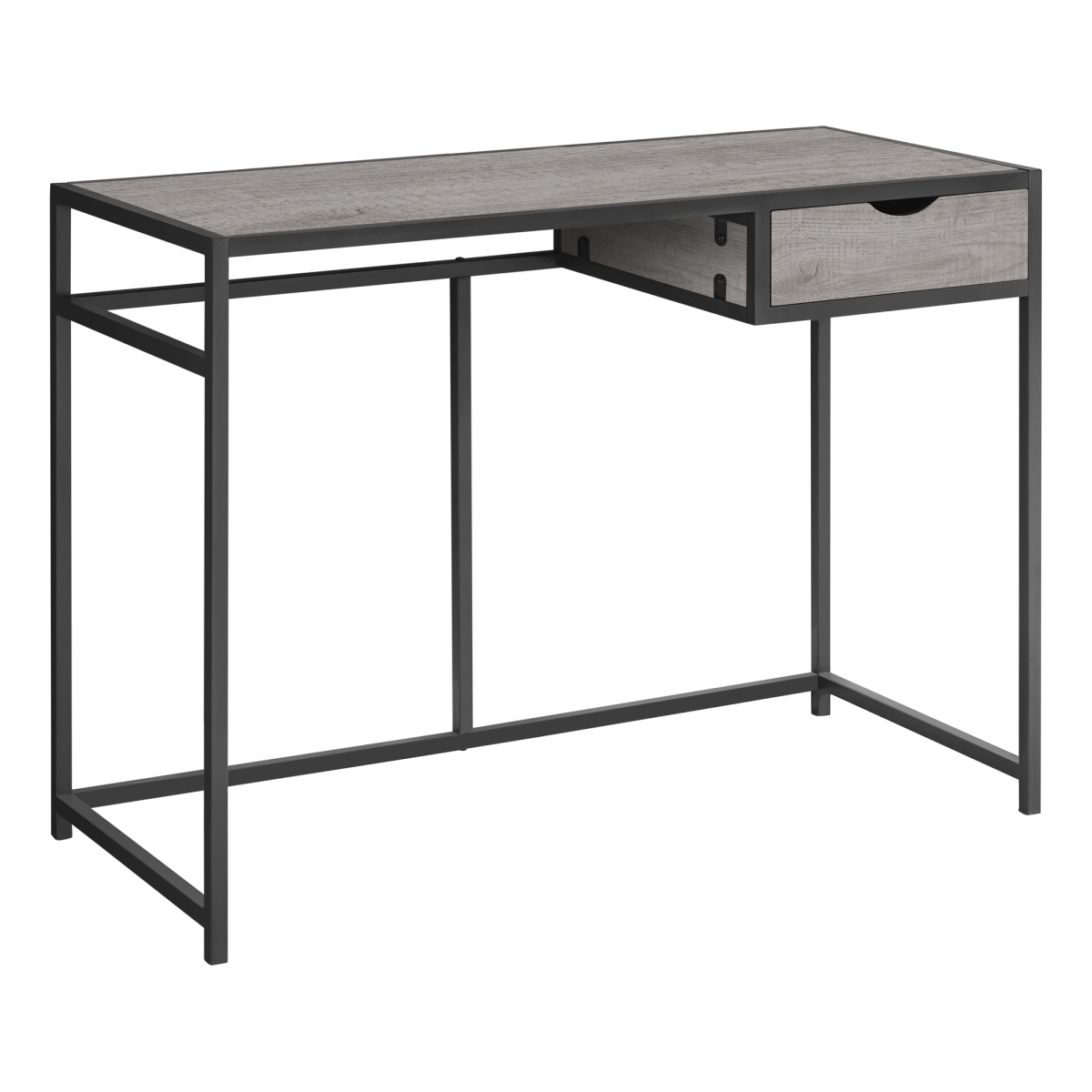 42 in. Metal Computer Desk, Grey & Dark Grey