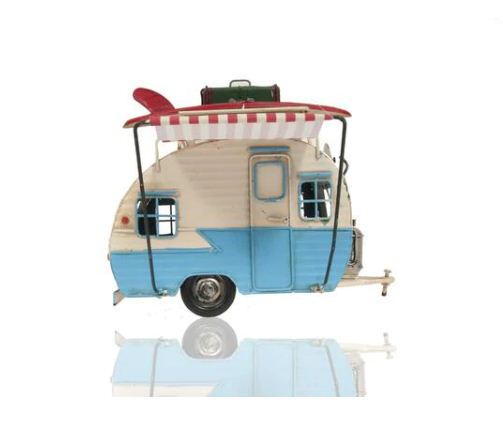 Piggy Bank & Picture Frame Camper Trailer Model, Multi Color