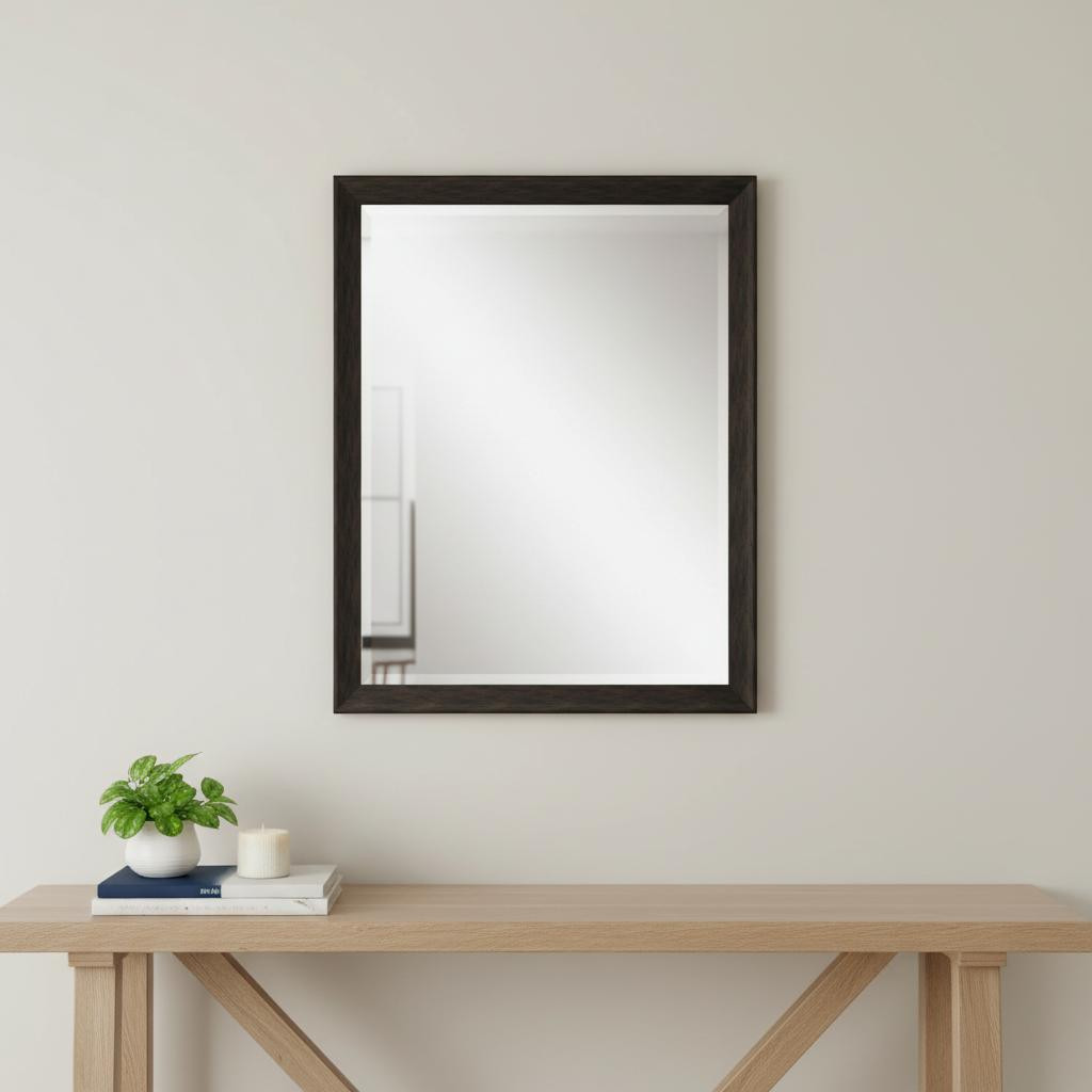 632835 40 in. Dark Brown Framed Accent Mirror