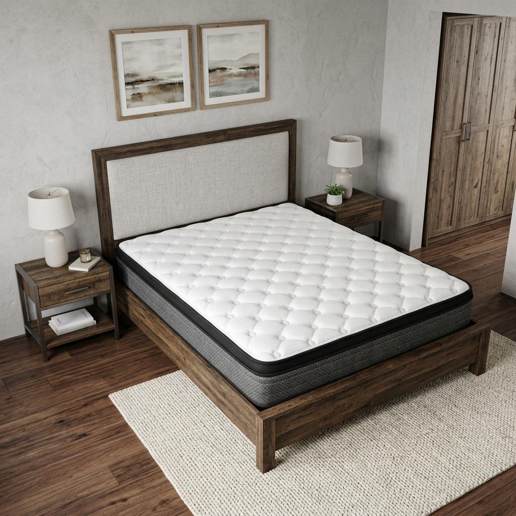 746801 9 in. Split California King Size Foam Medium Euro Top Foam Mattress