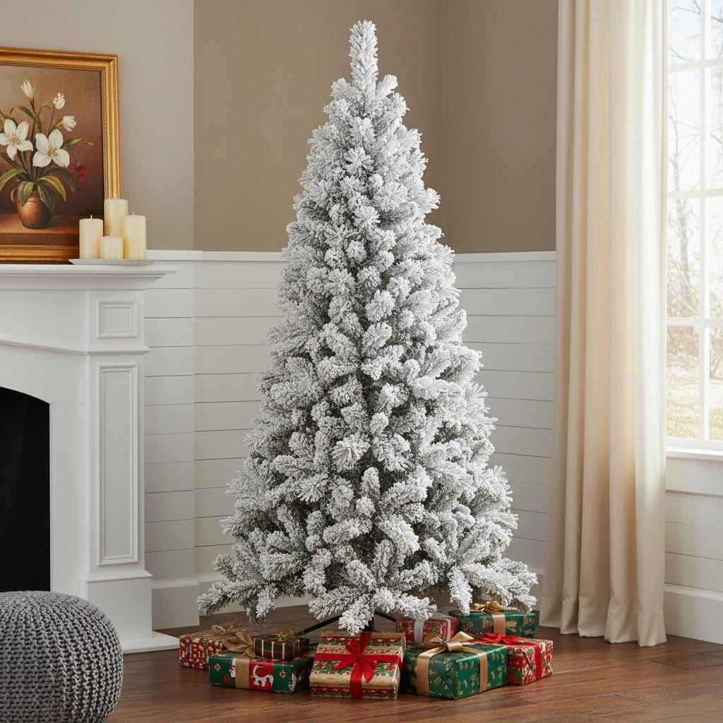 713060 White Full Pine Christmas Tree, 8 ft.