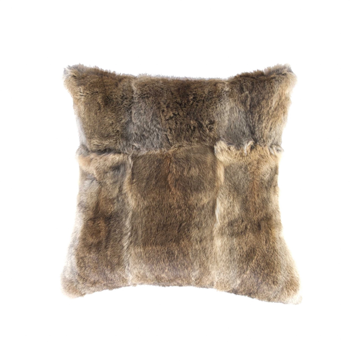 Picture of HomeRoots 358159 5 x 18 x 18 in. 100 Percent Natural Rabbit Fur Hazelnut Pillow