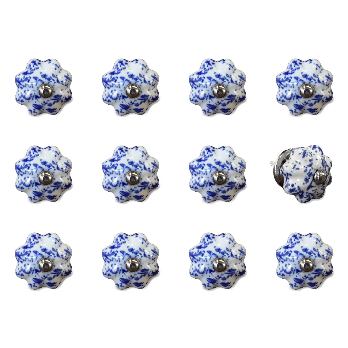 358099 1.5 x 1.5 x 1.5 in. Ceramic, Metal Ruby Red Knob, Pack of 12