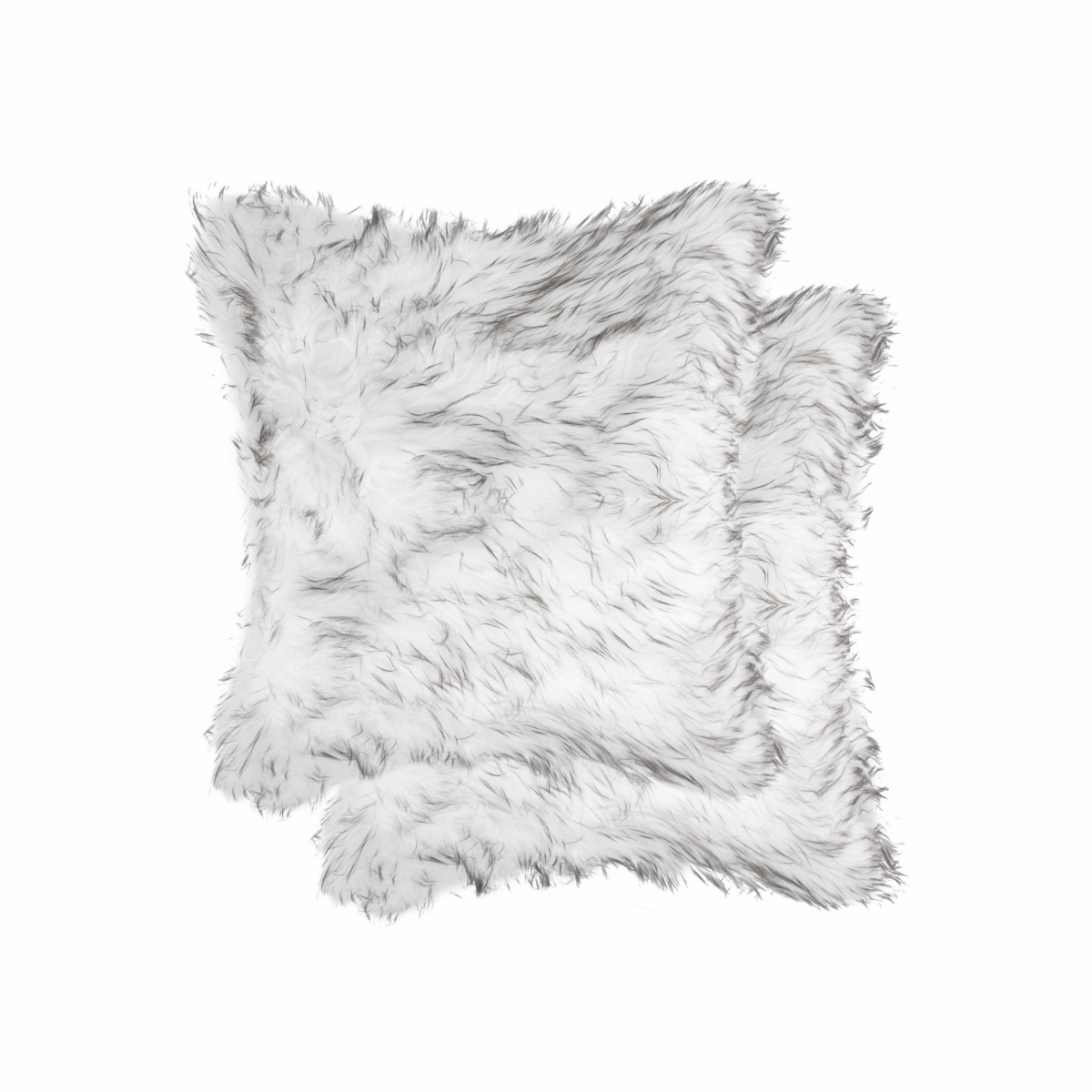 Picture of HomeRoots 357610 18 x 18 x 5 in. Gradient Gray, Faux Fur Pillow - Pack of 2