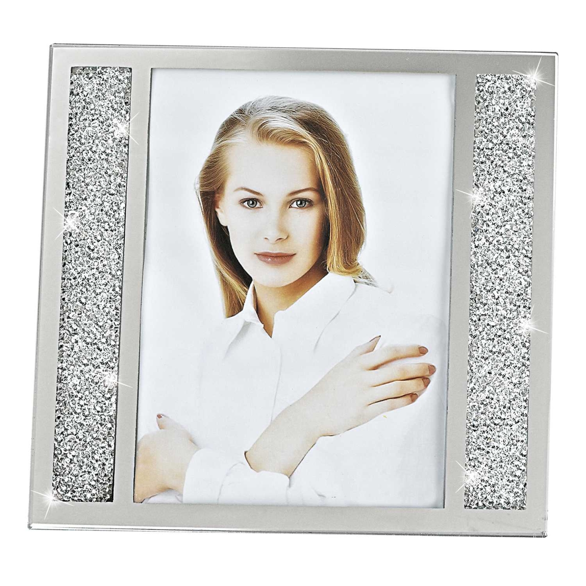 8 x 10 in. Silver Crystalized Picture Frame