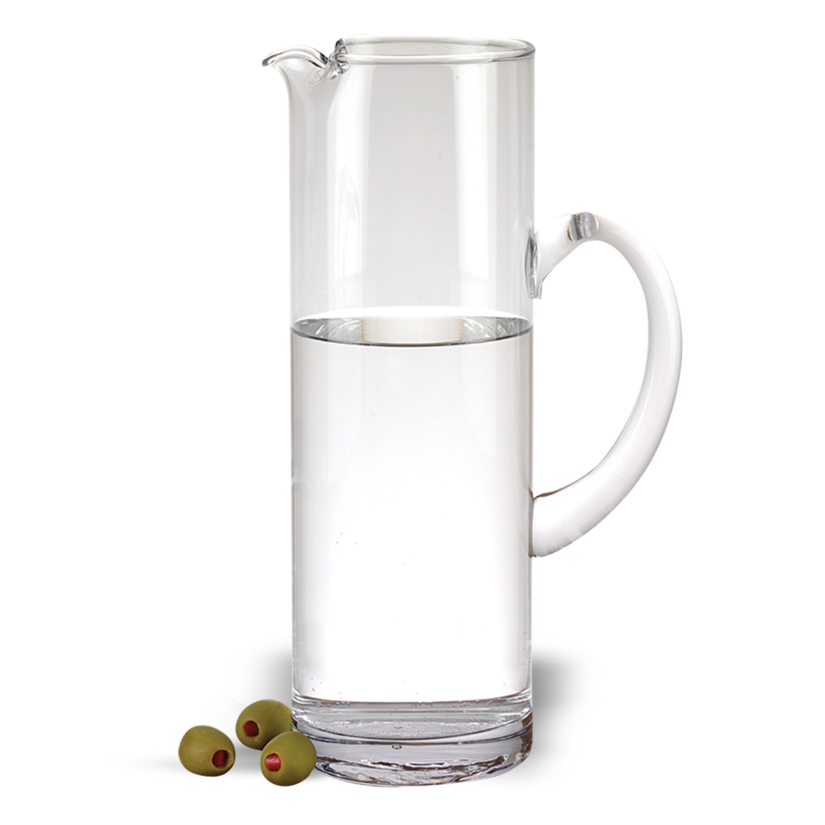 Picture of HomeRoots 376165 Mouth Blown Ice Tea Martini or Water Glass Pitcher&#44; 54 oz