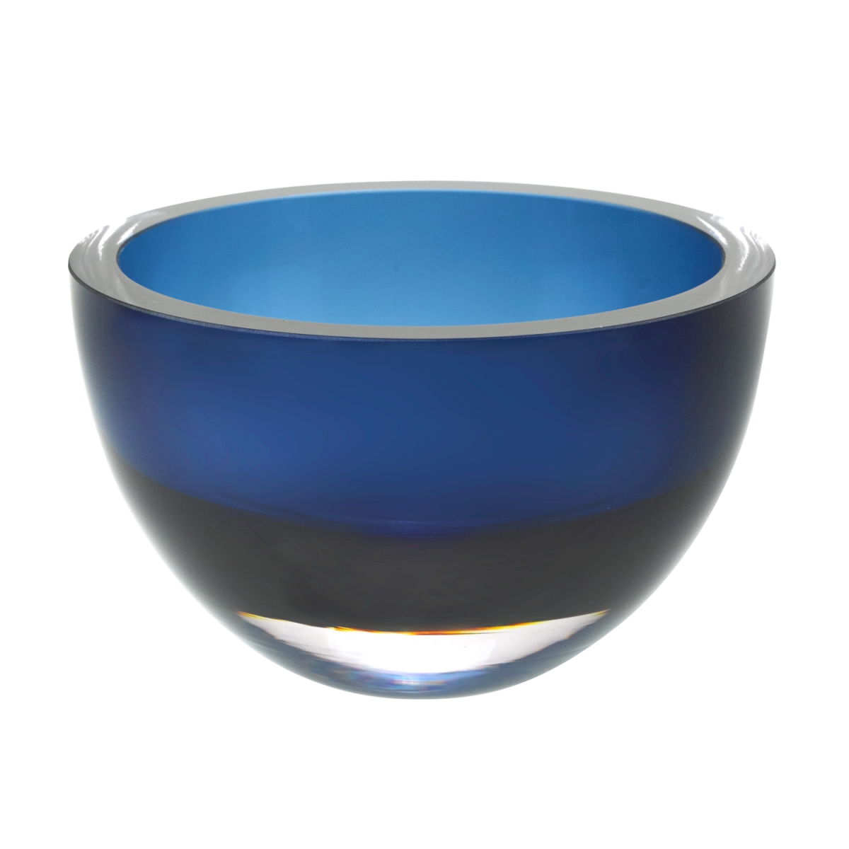 Picture of HomeRoots 375802 6 in. Mouth Blown European Made  Midnight Blue Crystal Bowl