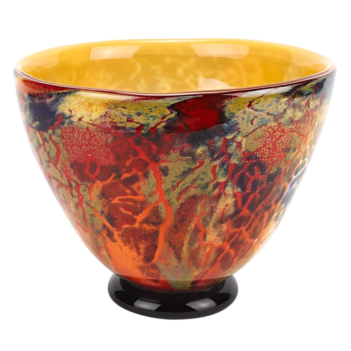 Picture of HomeRoots 375792 11 in. Mouth Blown Art Glass Centerpiece or Punch Bowl