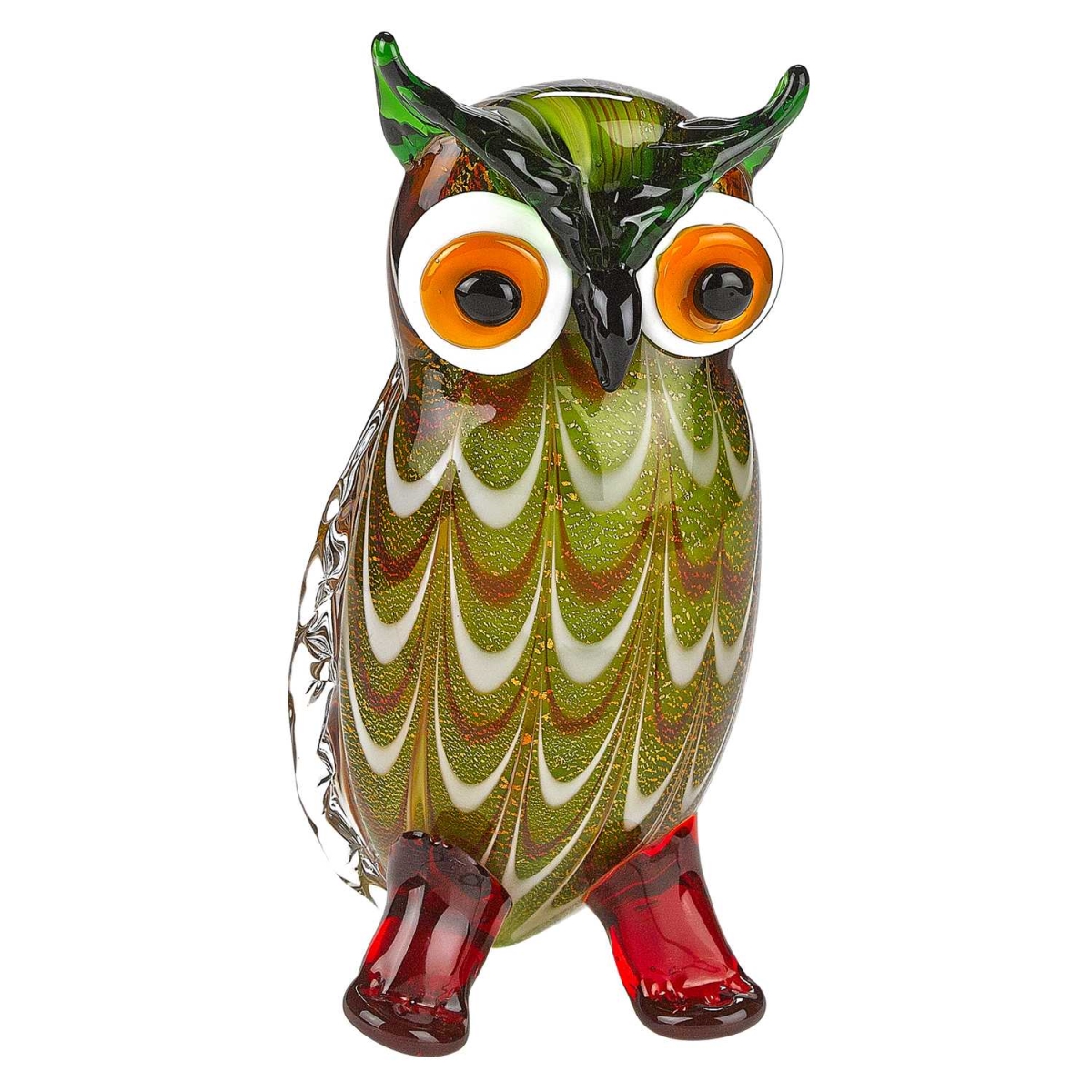 Owl Art Glass - Hand-Blown - 8 in.