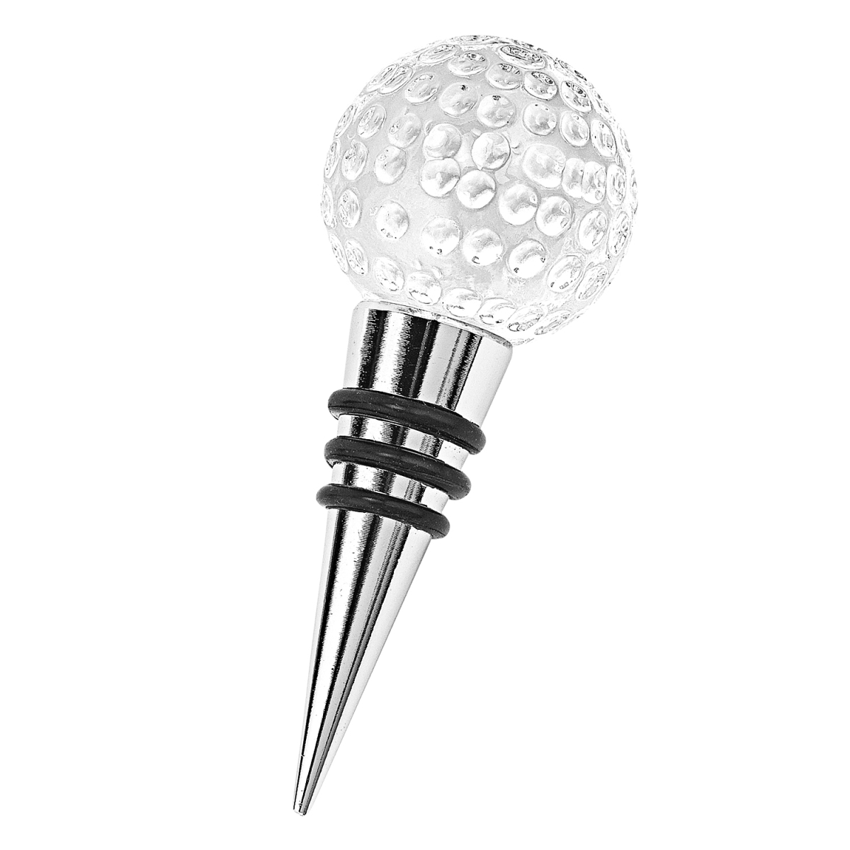 Picture of HomeRoots 375771 Hand Crafted Crystal Golf Ball Bottle Stopper