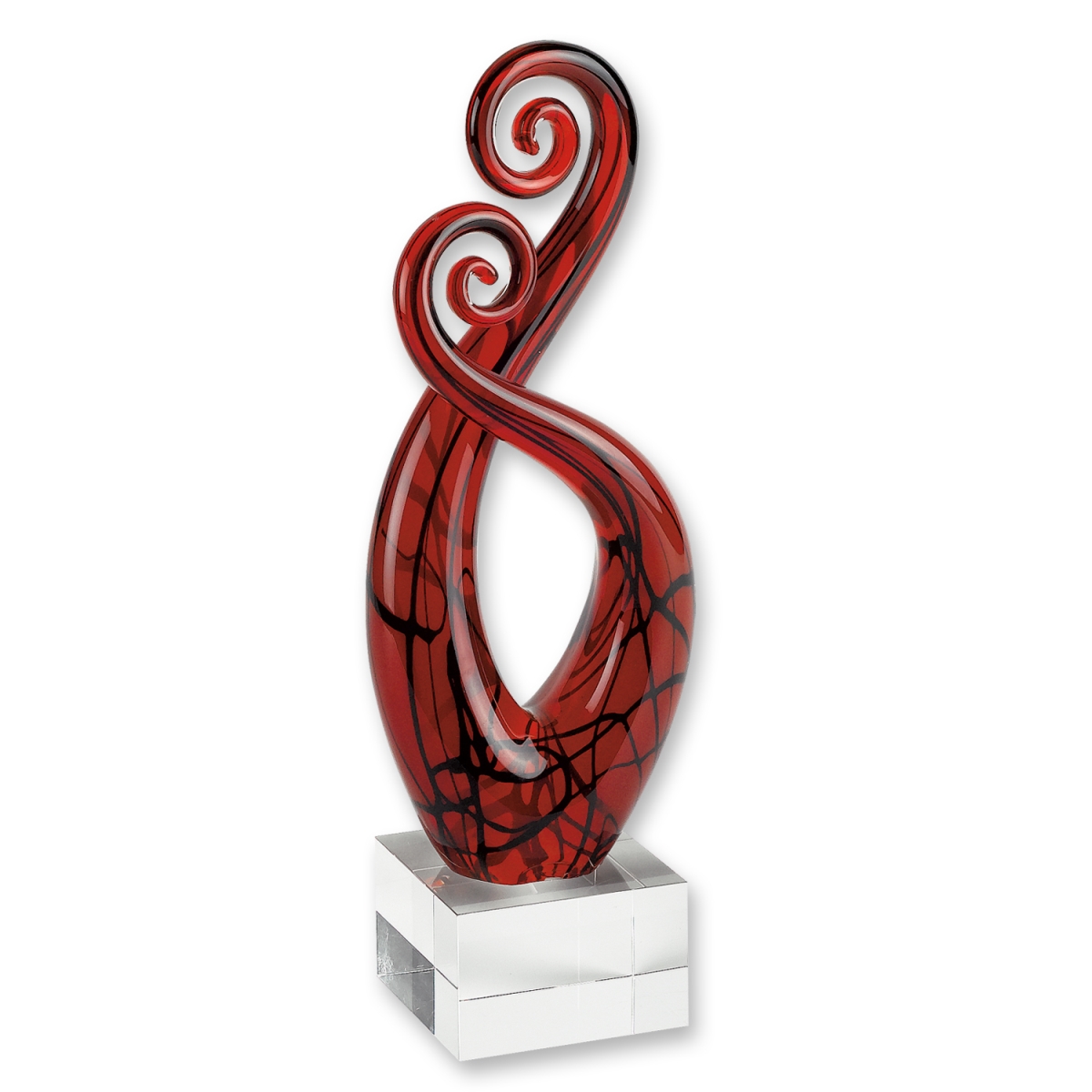 13 in. Multicolor Art Glass Centerpiece