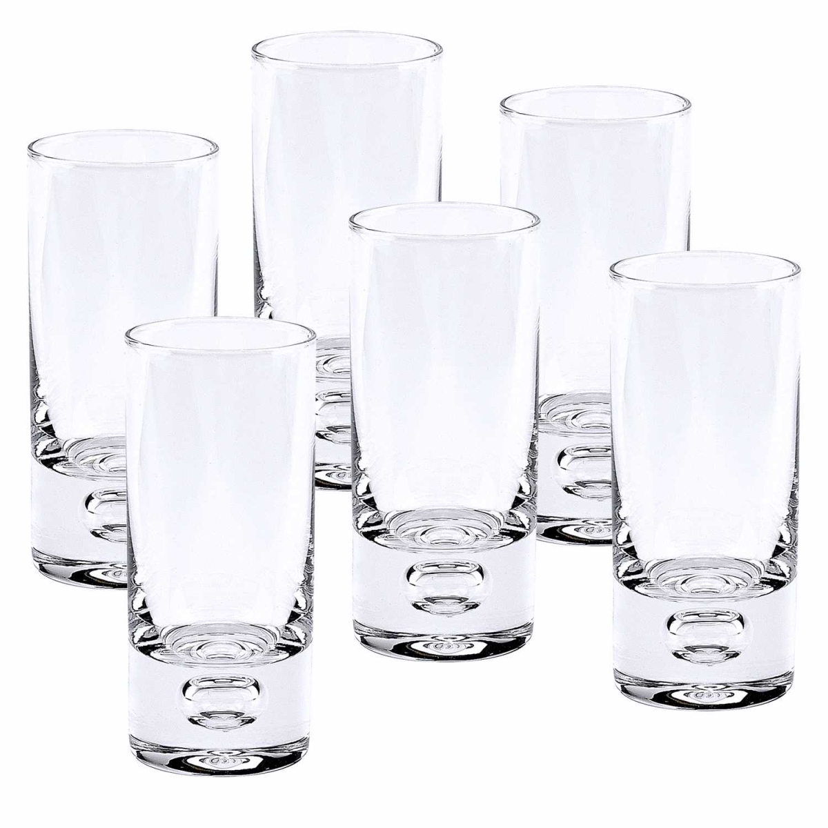 Picture of HomeRoots 375717 3 oz 3 oz Mouth Blown Crystal Shot or Vodka Glass Set&#44; 6 Piece