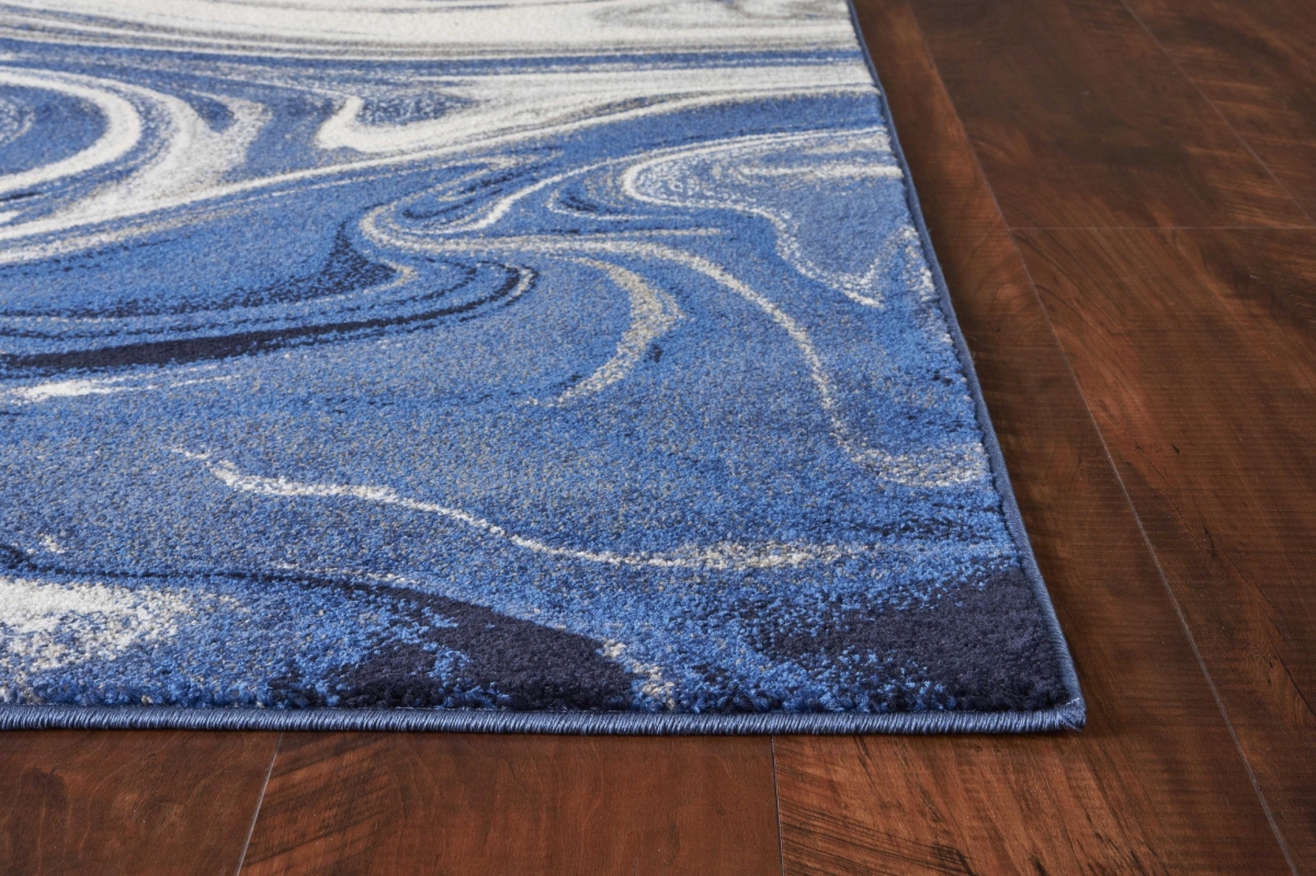 39 x 59 in. Blue Polypropylene Rug