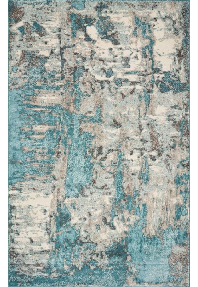 99 x 122 in. Ivory or Teal Polypropylene Rug