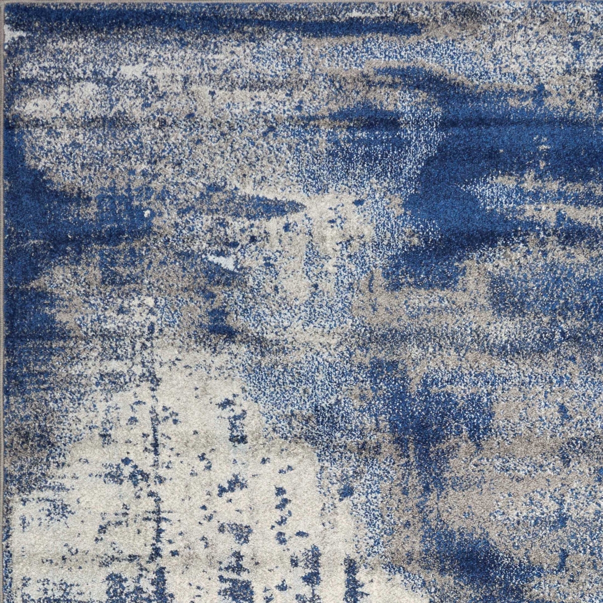 79 x 114 in. Ice Blue Polypropylene Rug