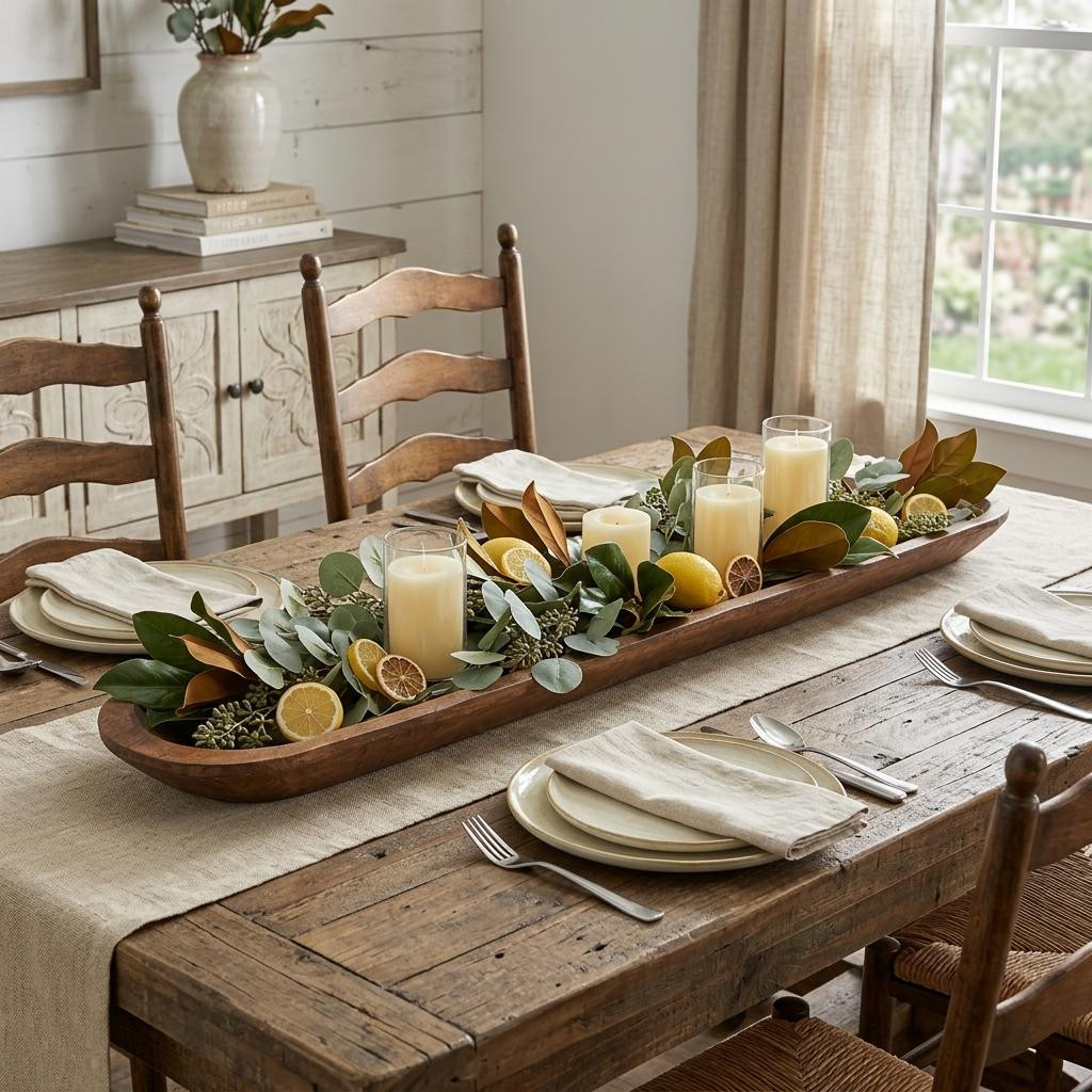 729098 40 in. Brown Solid Wood Oval Dough Bowl
