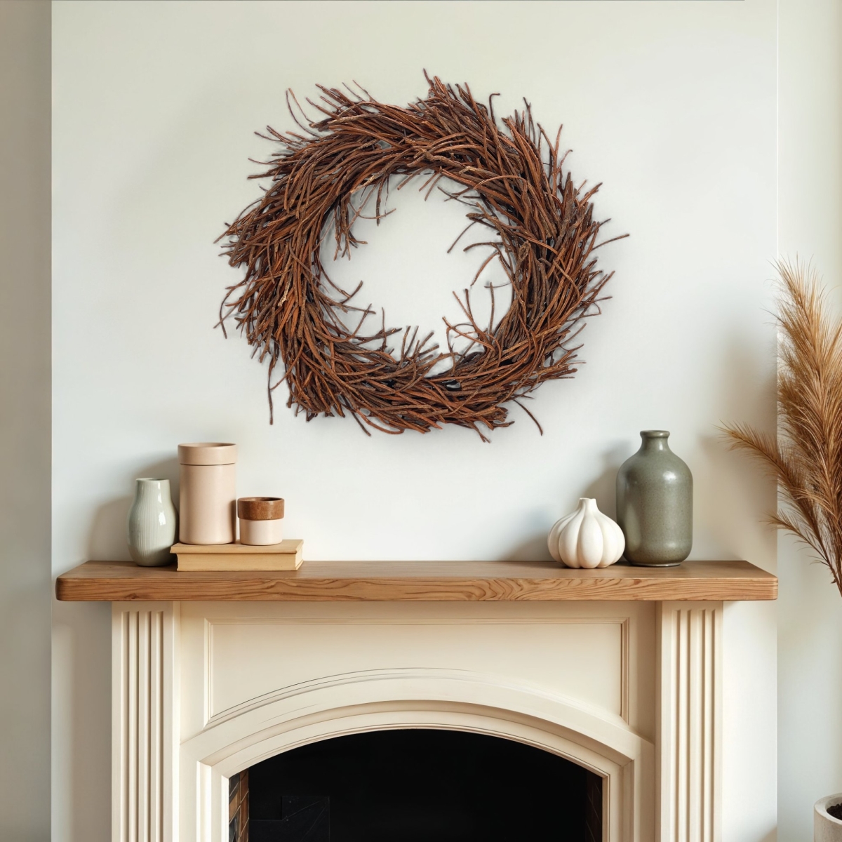526881 28 in. Brown Artificial Wreath