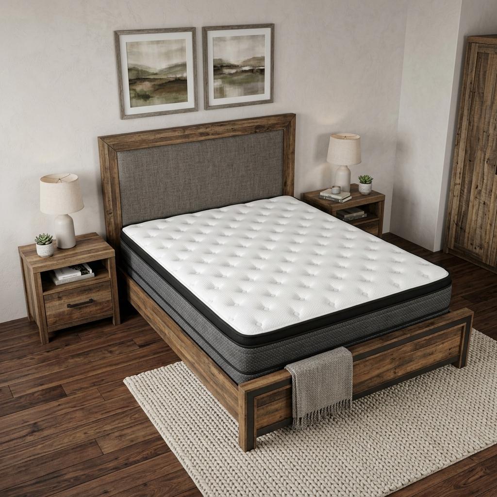 746803 9 in. King Size Foam Medium Euro Top Foam Mattress