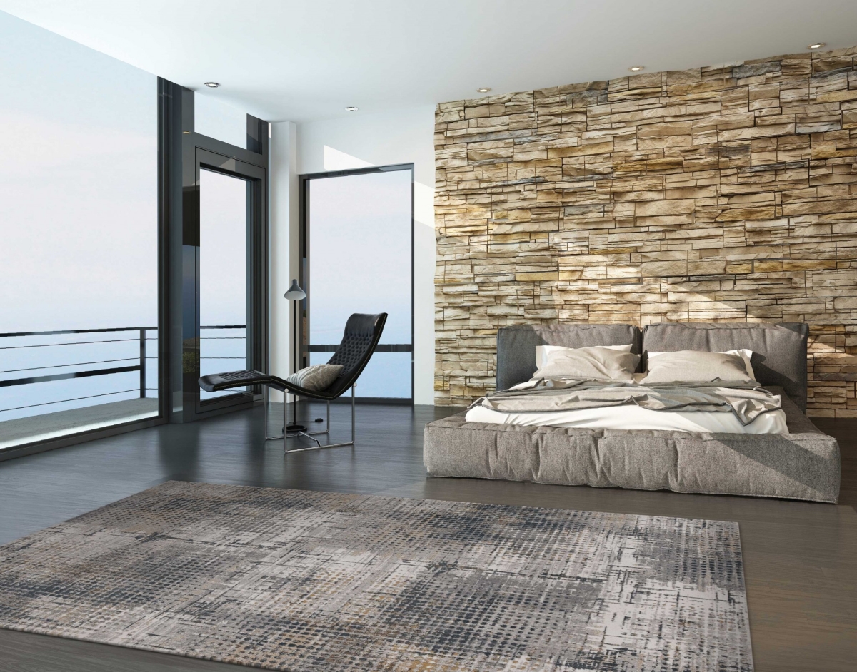 118 x 158 in. Grey Polypropylene & Polyester Rug