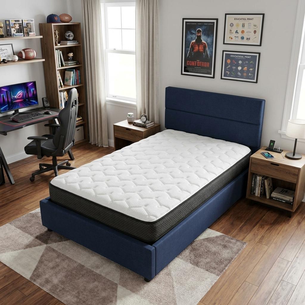 746791 7 in. Twin Size Foam Plush Foam Mattress