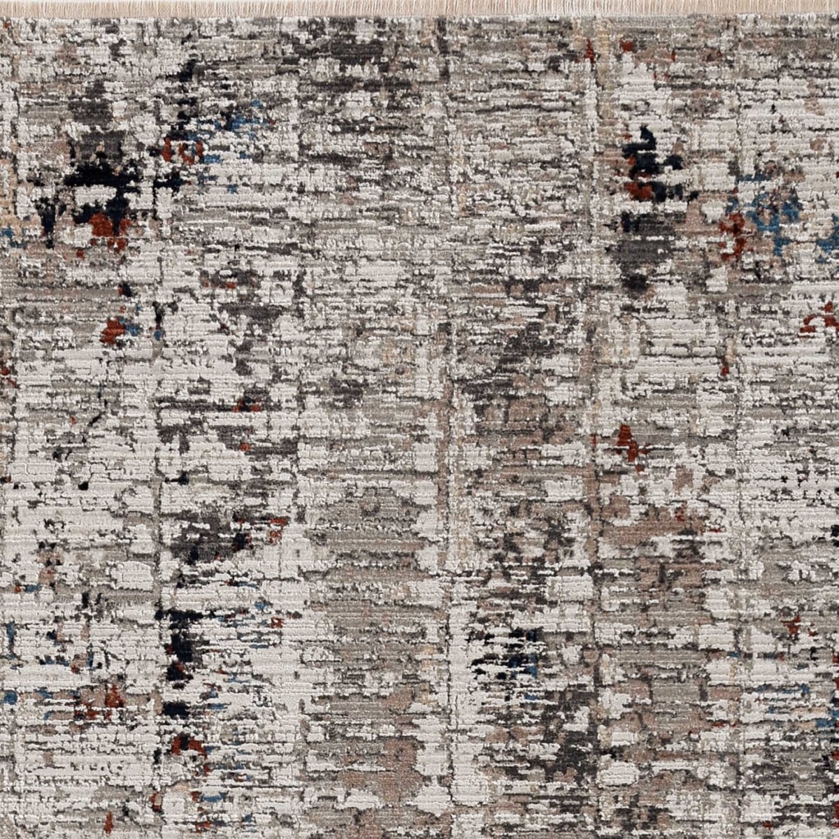 Polyester Machine Woven Abstract Lines Area Rug - Beige & Grey - 96 x 96 in.
