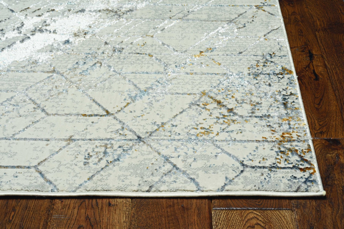 26 x 83 in. Ivory Polyester Rug