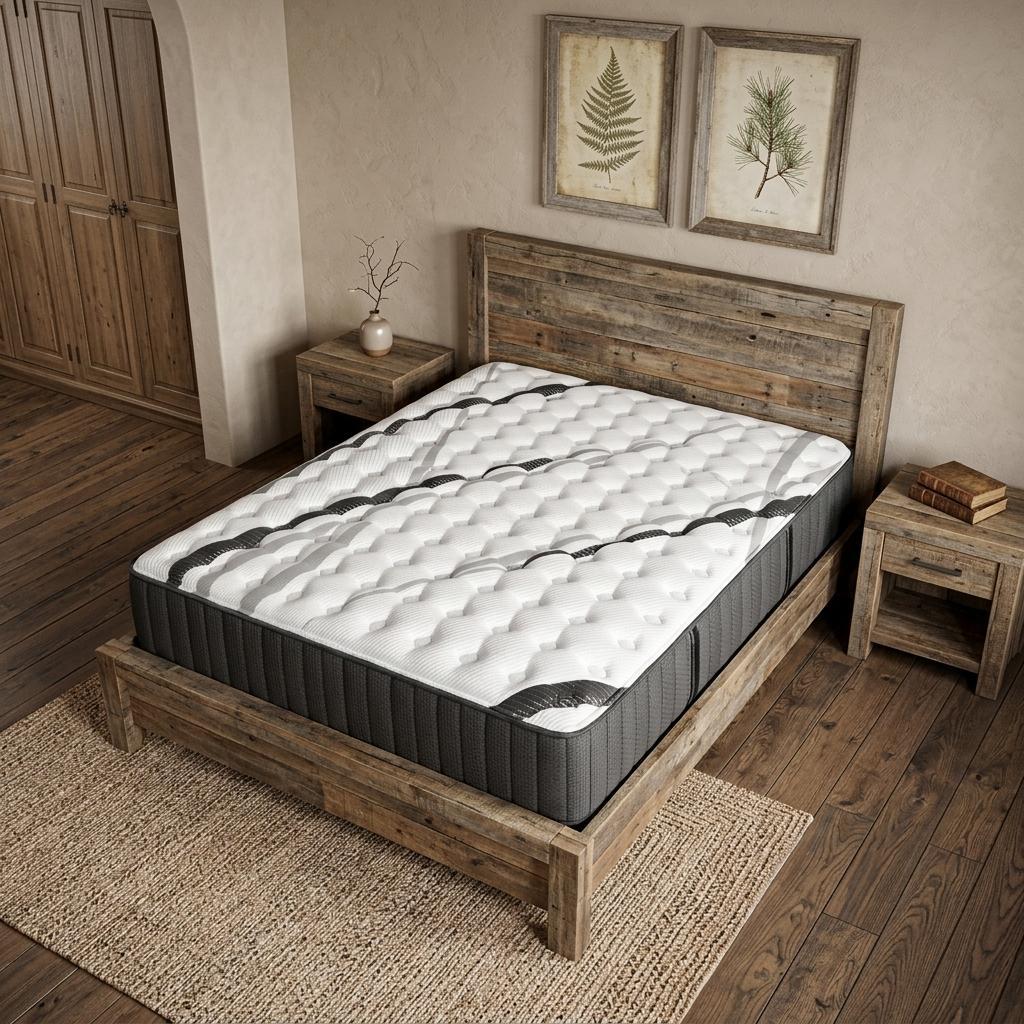 746835 14 in. White Graphite & Titanium Infused California King Size Gel Memory Foam Medium Hybrid Mattress