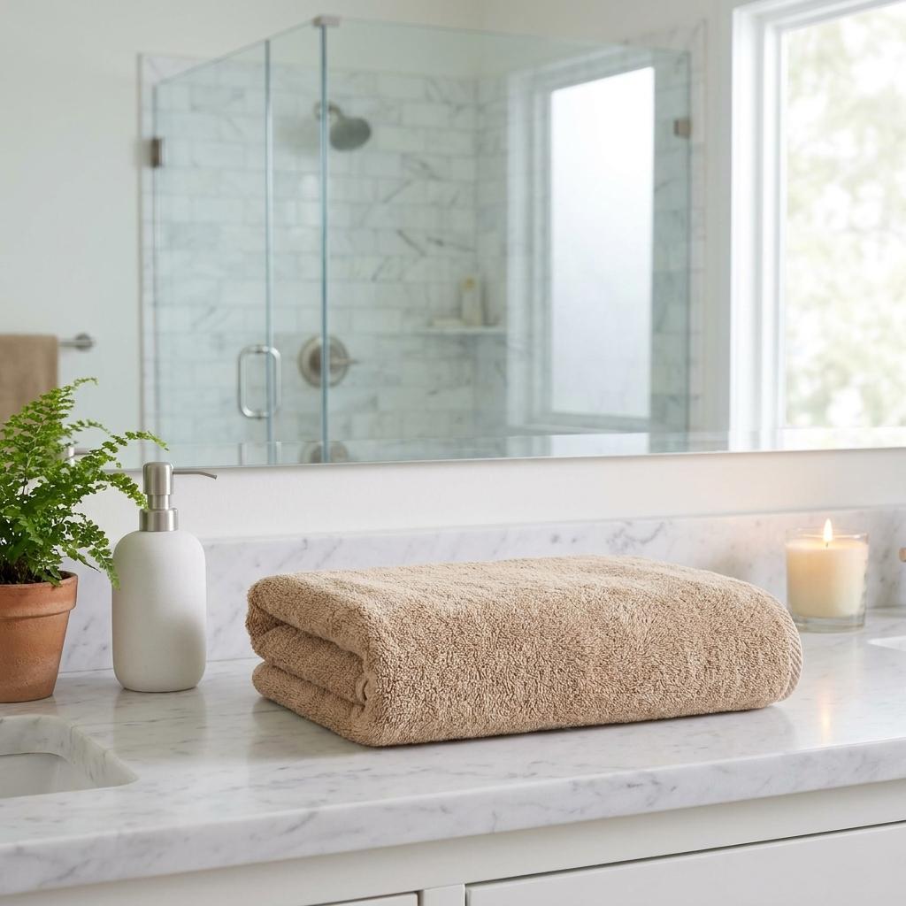 755996 Light Brown Turkish Cotton 40 x 70 in. Bath Sheet