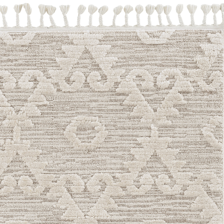 375679 63 x 91 in. Ivory Beige Polyester Rug