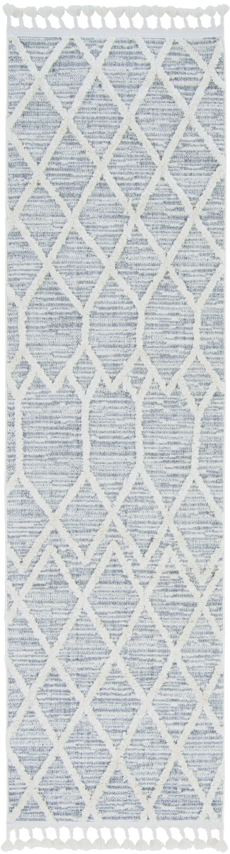 105 x 156 in. Polyester Machine Woven Geometric Indoor Area Rug - Ivory & Grey