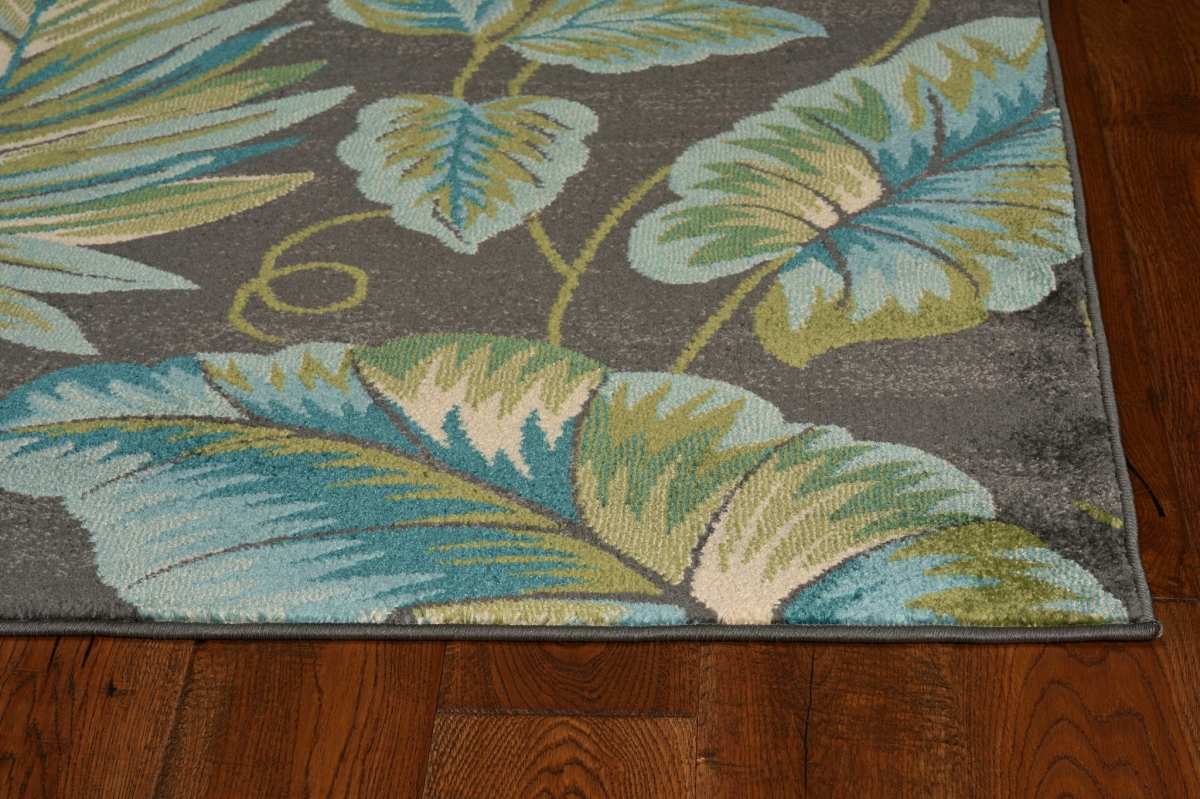 375513 94 x 130 in. Grey Polypropylene Rug