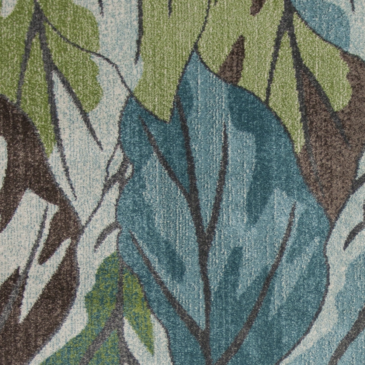 63 x 91 in. Blue Polypropylene Rug