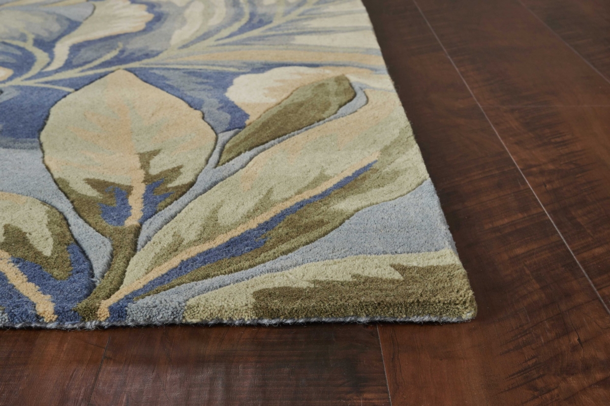 90 x 90 in. Blue Wool Rug