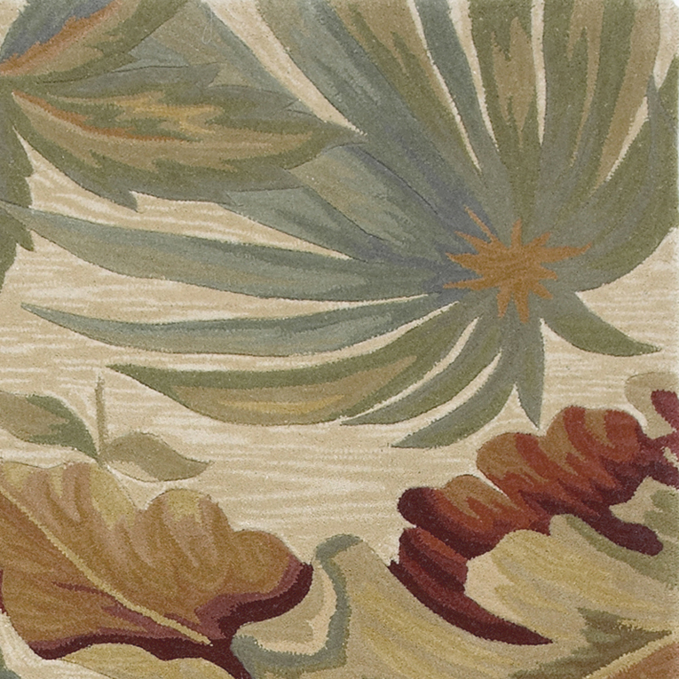 66 x 66 in. Wool Rug, Ivory