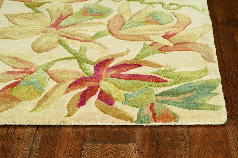 63 x 99 in. Ivory Wool Rug