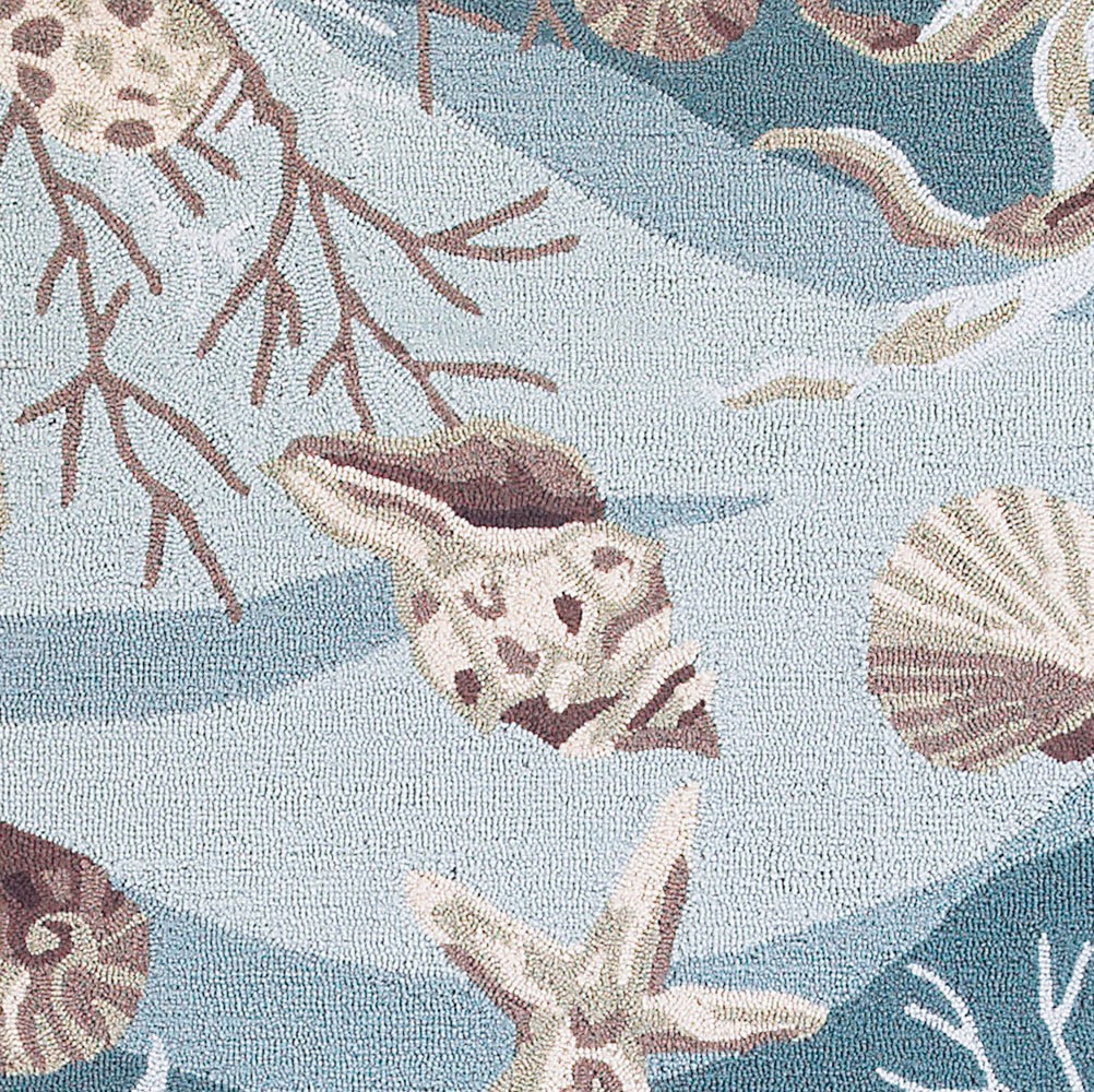 90 x 90 in. Seafoam Polyester Rug