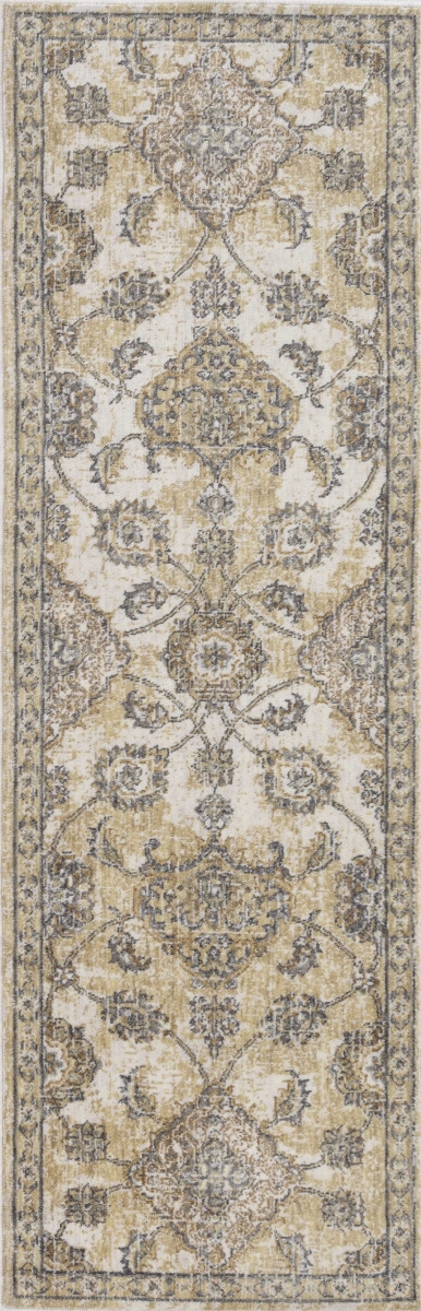 91 x 130 in. Ivory, Sand Wool Rug