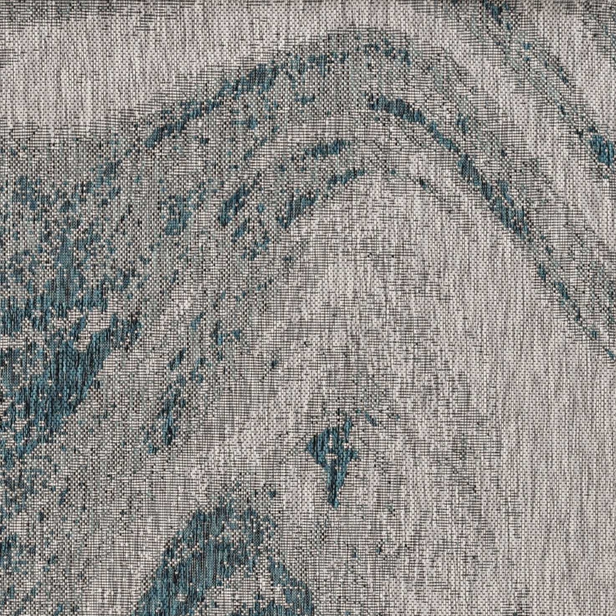 63 x 91 in. Grey or Teal Polypropylene Rug