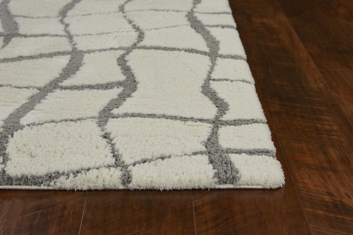 375155 39 x 63 in. Ivory Microfiber Rug