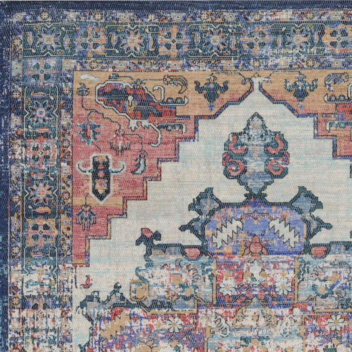 375088 39 x 63 in. Multicolor Jute or Polyester Rug