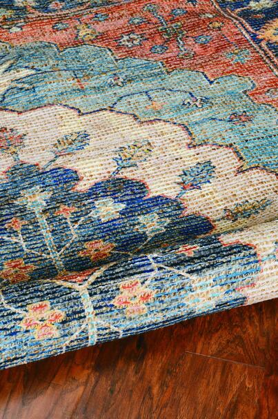 60 x 84 in. Jute or Polyester Rug, Blue