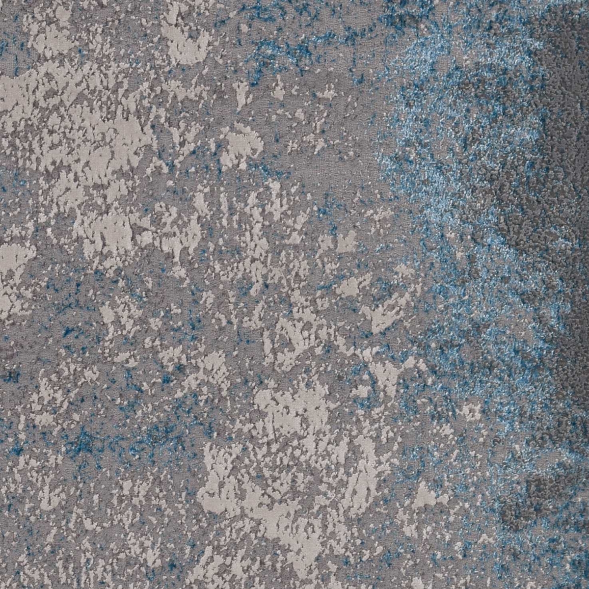 375045 94 x 130 in. Silver or Blue Polypropylene or Polyester Rug