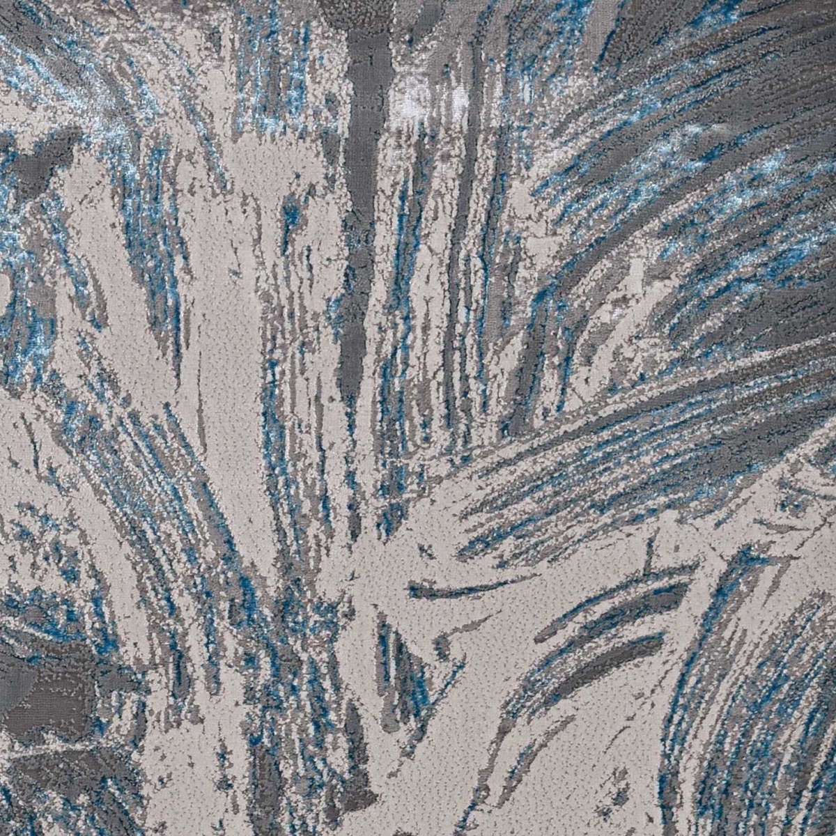 63 x 91 in. Silver or Blue Polypropylene or Polyester Rug